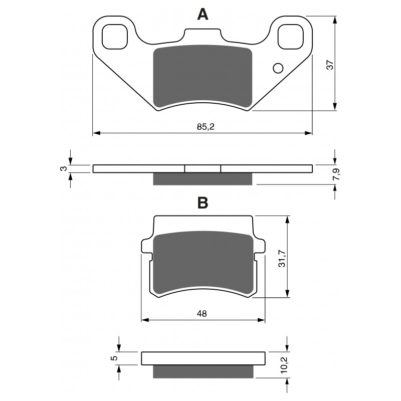 Placute de frana GOLDFREN K5