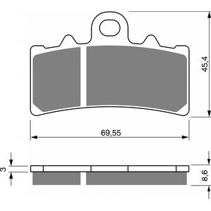 Placute de frana GOLDFREN 305 AD  STREET
