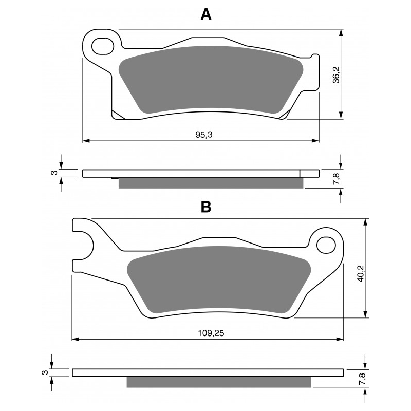 Placute de frana GOLDFREN AD  OFF-ROAD FRONT