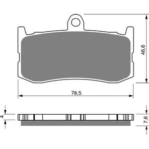 Placute de frana GOLDFREN 296 GP6
