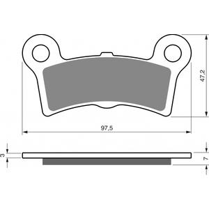 Placute de frana GOLDFREN 354 S3 (1 set = 4 pcs)