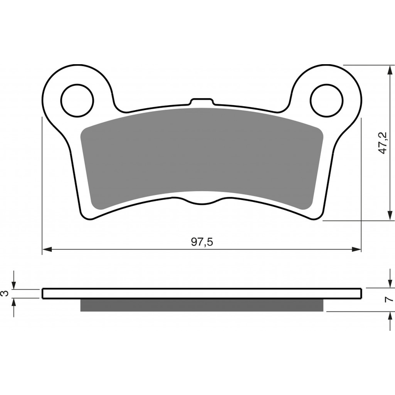 Placute de frana GOLDFREN S3 (1 set = 4 pcs)