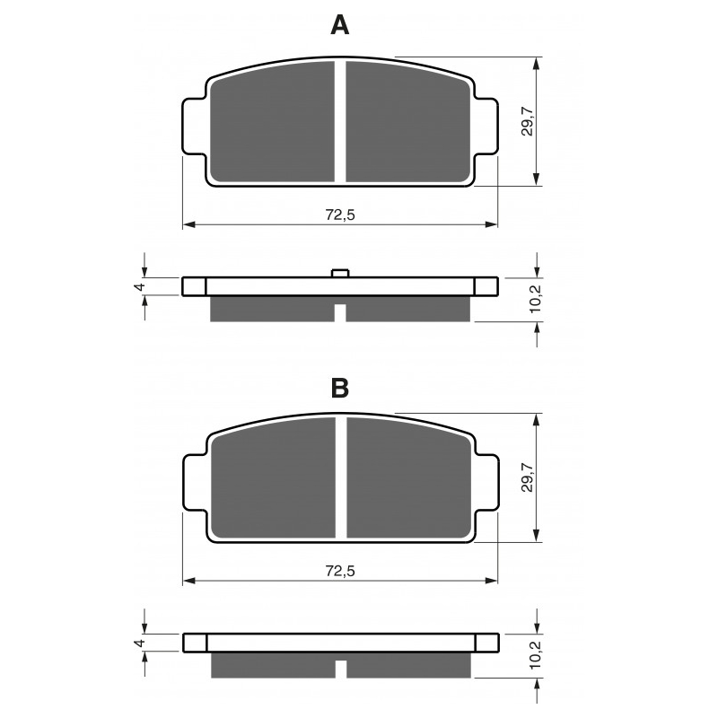 Placute de frana GOLDFREN K5