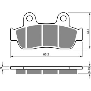 Placute de frana GOLDFREN 350 AD  OFF-ROAD FRONT