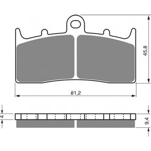 Placute de frana GOLDFREN 318 S33 STREET FRONT