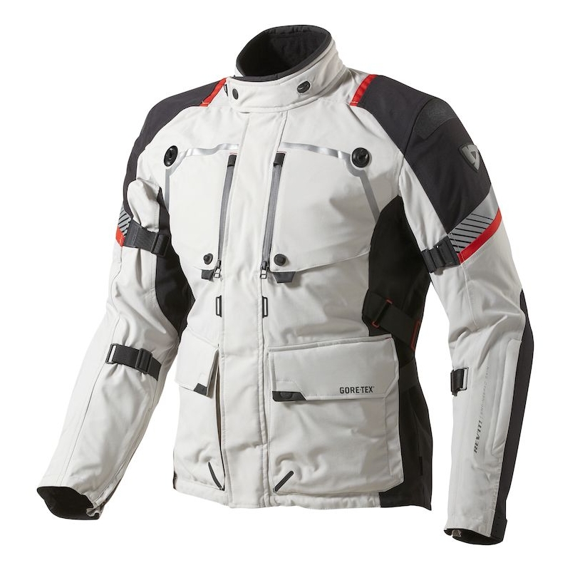 Revit Poseidon GTX jachetă pentru motociclete gri deschis-negru