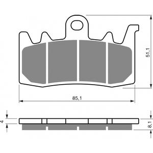 Placute de frana GOLDFREN 328 GP6