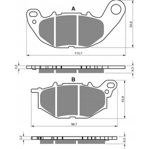 Placute de frana GOLDFREN 369 S3