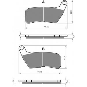 Placute de frana GOLDFREN 366 GP6