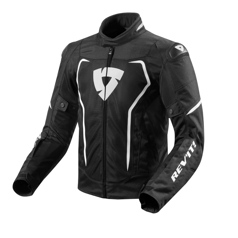 Revit Vertex aer aer negru și alb jacheta de motociclete