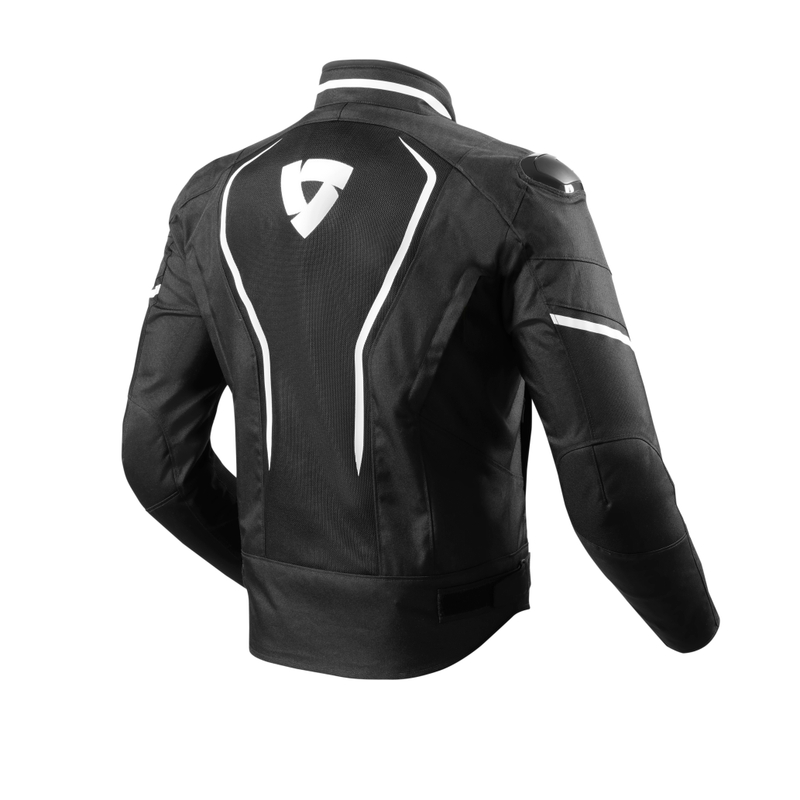 Revit Vertex aer aer negru și alb jacheta de motociclete