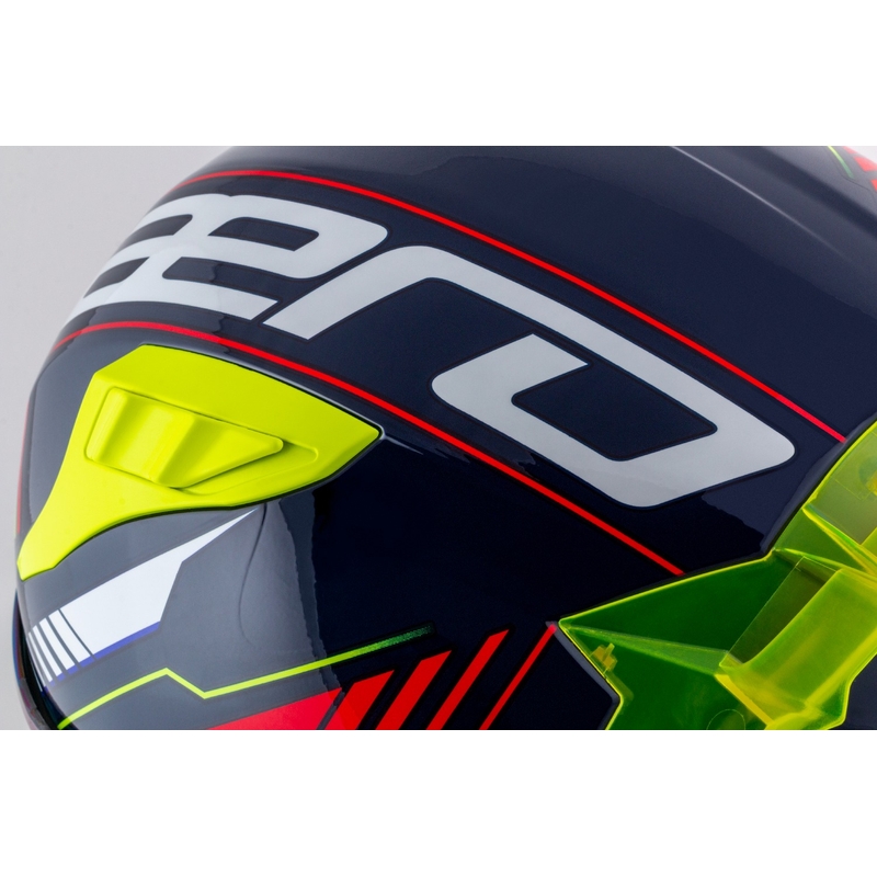 Cassida Moto Integrala Cassida Aero Drome Albastru Perlat-Galben-Portocaliu-Rosu-Alb