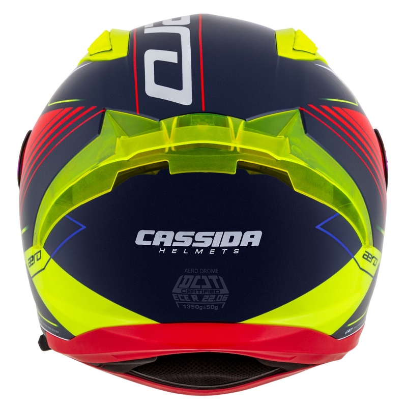 Cassida Moto Integrala Cassida Aero Drome Albastru Perlat-Galben-Portocaliu-Rosu-Alb