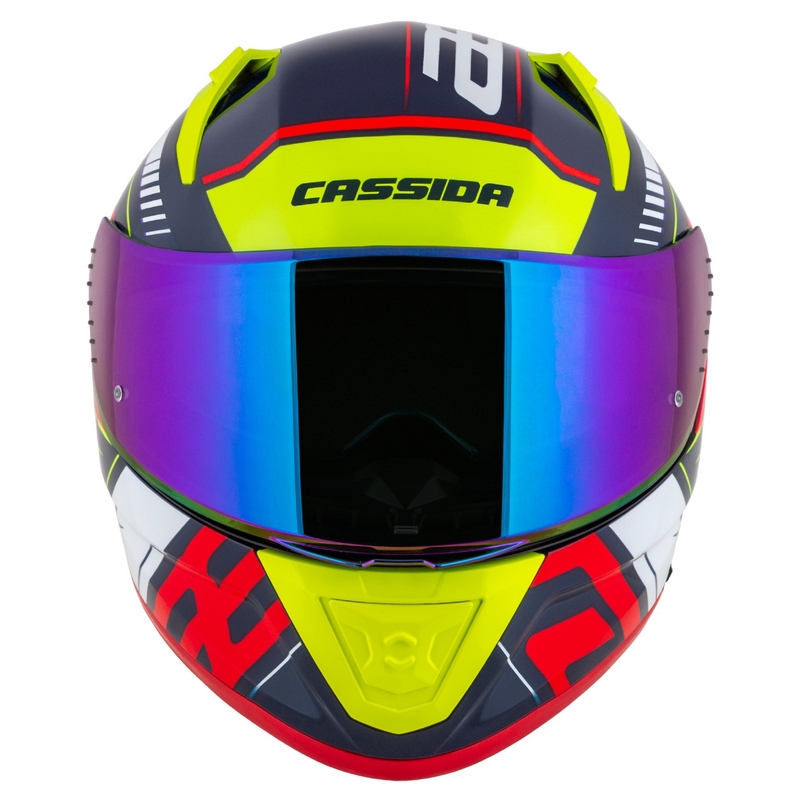 Cassida Moto Integrala Cassida Aero Drome Albastru Perlat-Galben-Portocaliu-Rosu-Alb