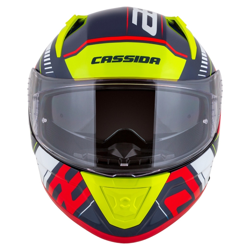 Cassida Moto Integrala Cassida Aero Drome Albastru Perlat-Galben-Portocaliu-Rosu-Alb