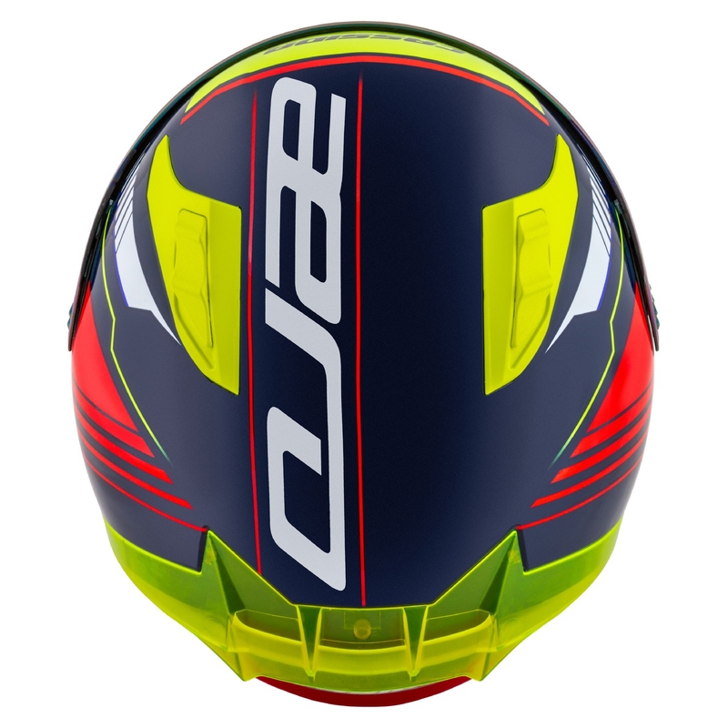 Cassida Moto Integrala Cassida Aero Drome Albastru Perlat-Galben-Portocaliu-Rosu-Alb