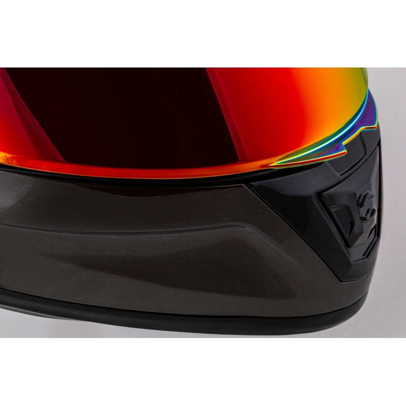 Cască integrală pentru motocicletă Cassida Aero Super Mono, neagră lucioasă, cromată-neagră