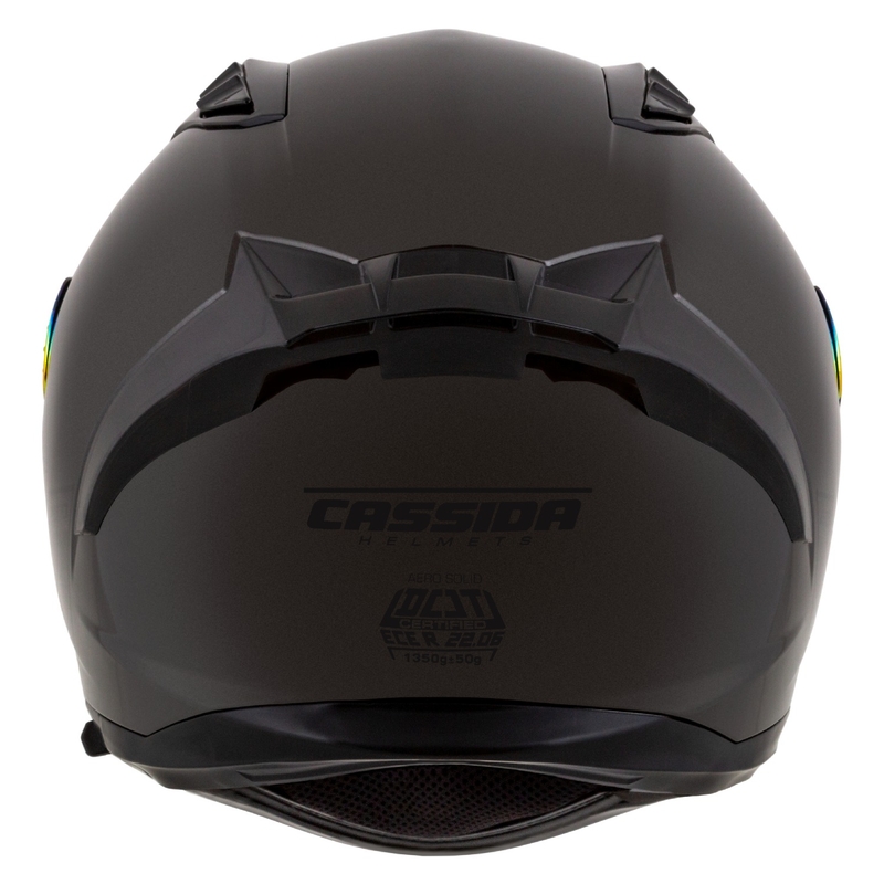 Cască integrală pentru motocicletă Cassida Aero Super Mono, neagră lucioasă, cromată-neagră