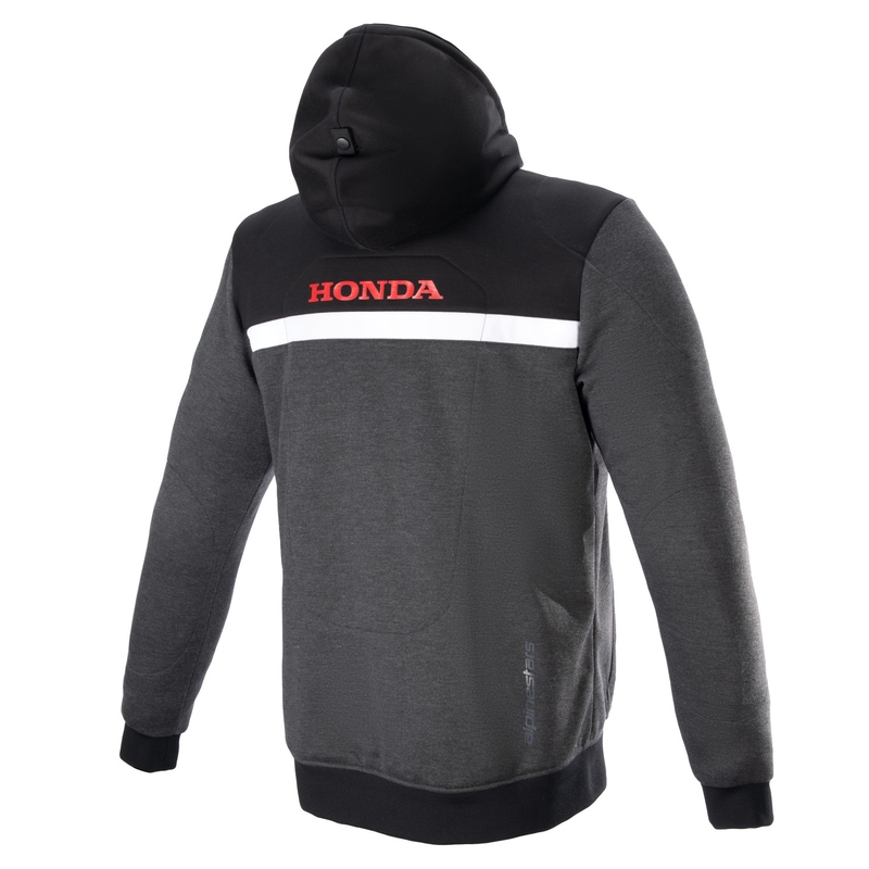 Hanorac motocicletă Alpinestars Chrome Street Hoodie Honda negru-gri-roșu