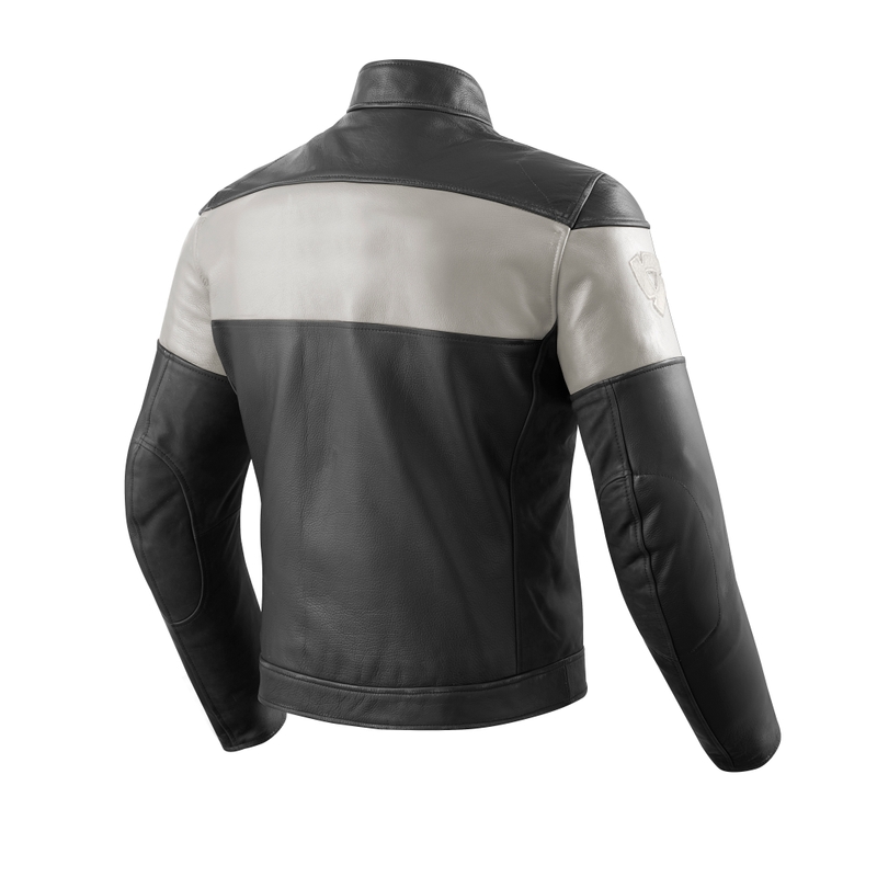 Revit Nova - Jachetă de motocicletă de epocă, alb-negru și alb, Revit Nova
