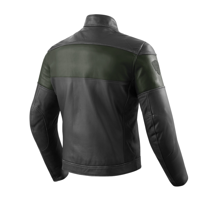 Jachetă de motocicletă Revit Nova Vintage Black-Dark Green