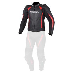 Jacheta de motociclete pentru bărbați RSA Imola negru-roșu lichidare
