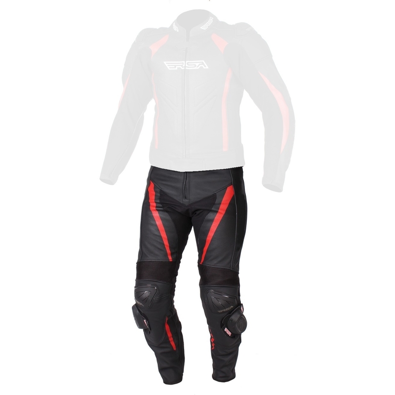 RSA Imola pantaloni de motocicletă pentru bărbați negru și roșu lichidare