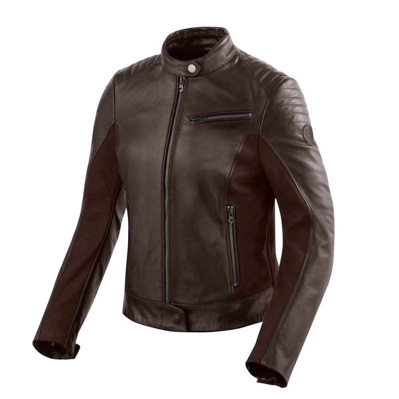Jachetă moto Revit Clare pentru femei, maro închis