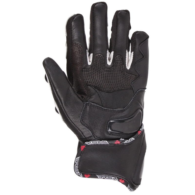 Mănuși de motociclete RSA Spacer negru-alb-alb-fluo galben lichidare