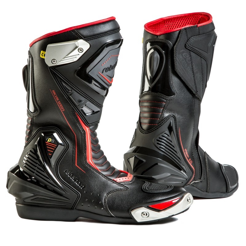 Rebelhorn Piston II CE negru-fluo roșu negru  cizme de motociclete lichidare