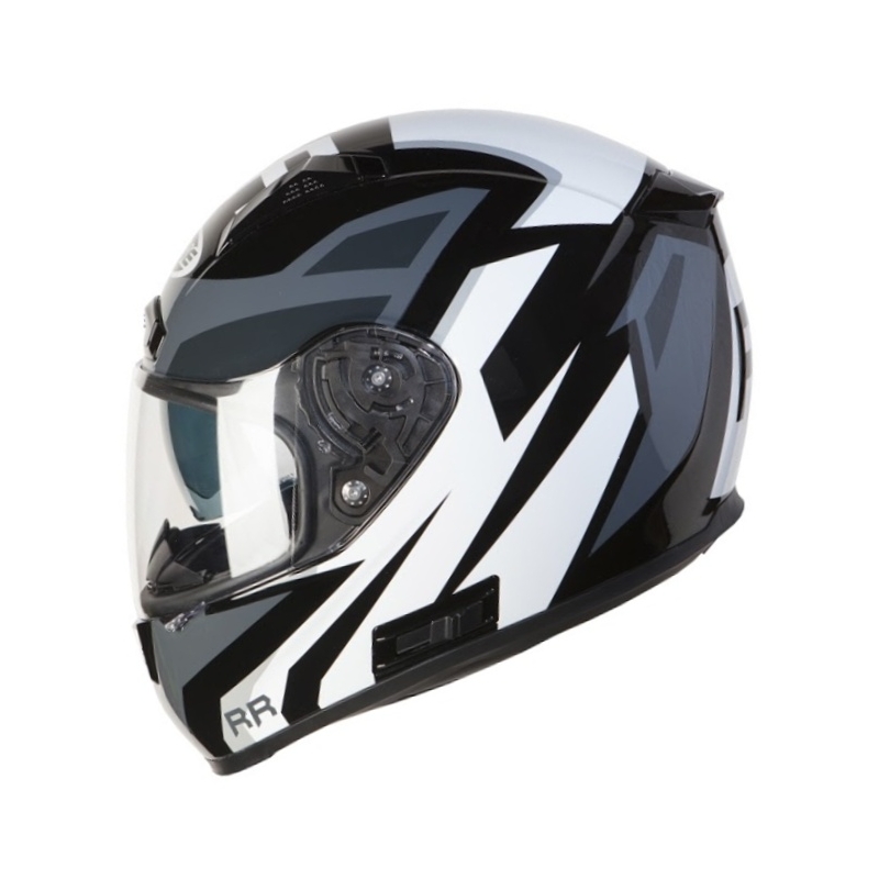 Cască de motocicletă Ozone RC-01 negru-gri-alb lichidare