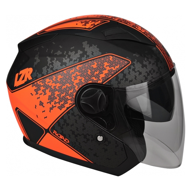 Deschideți casca Lazer JH-1 Road Tech negru-fluo roșu lichidare