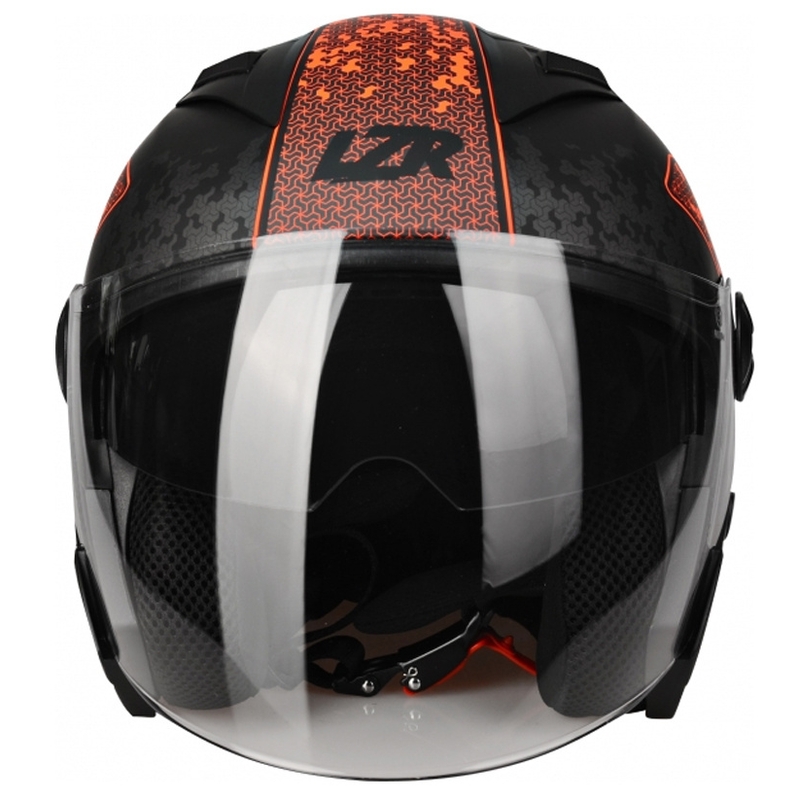 Deschideți casca Lazer JH-1 Road Tech negru-fluo roșu lichidare