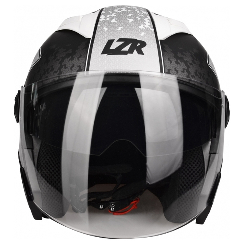 Cască deschisă Lazer JH-1 Road Tech negru și alb mată lichidare