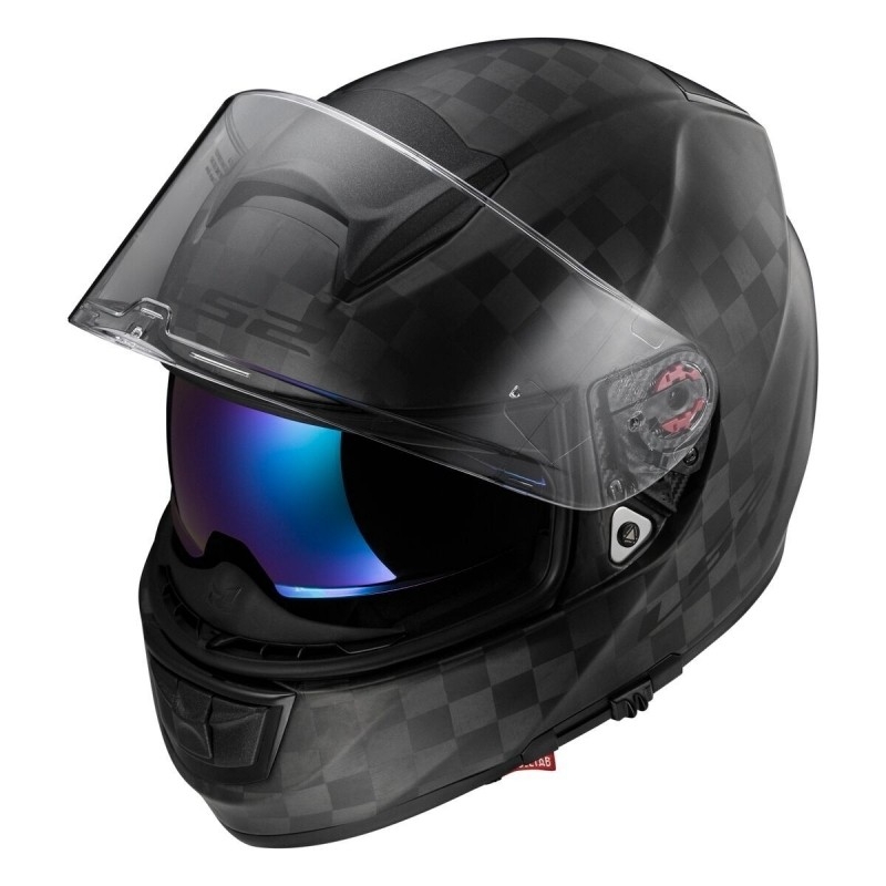 Cască de motocicletă LS2 FF397 Vector Solid Carbon Black Matte Vânzare lichidare