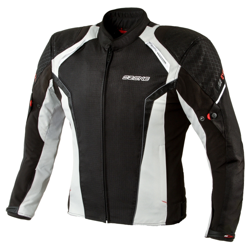 Ozone Edge Evo Negru-Grișu Jacheta de motociclete lichidare