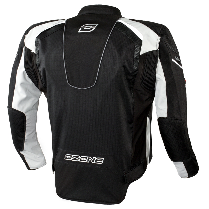 Ozone Edge Evo Negru-Grișu Jacheta de motociclete lichidare