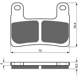 Placute de frana GOLDFREN 397 S33 STREET FRONT