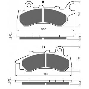 Placute de frana GOLDFREN 398 S3