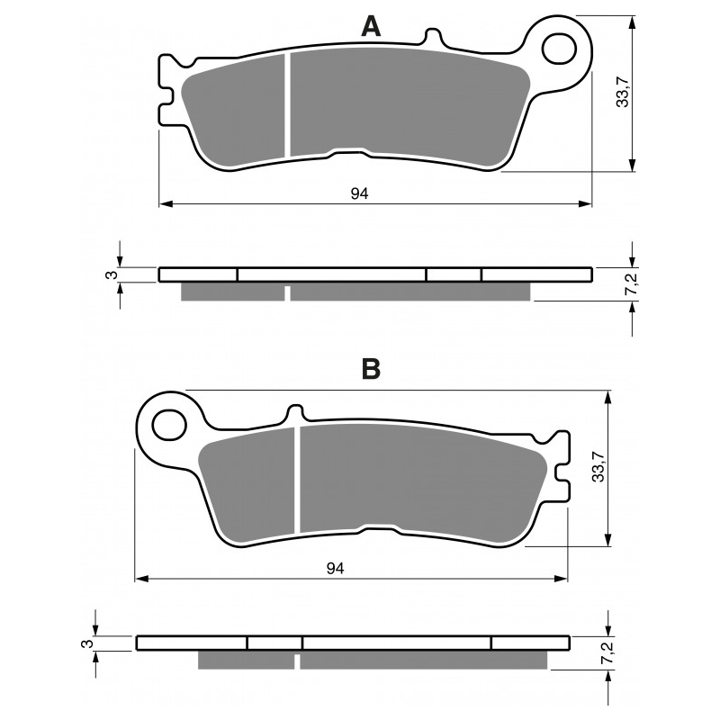 Placute de frana GOLDFREN K5