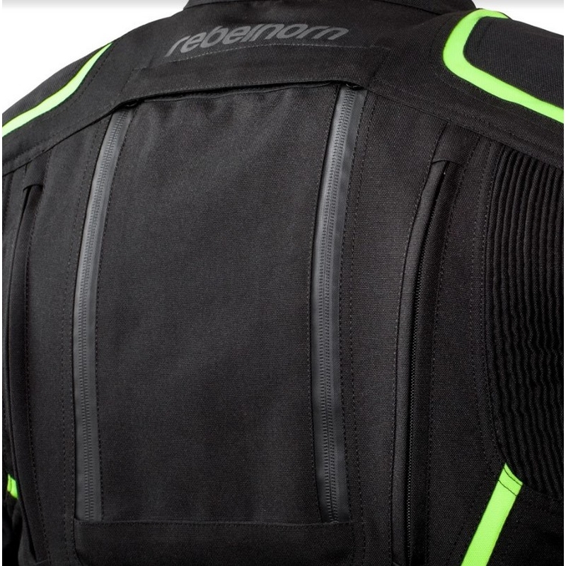 Jachetă moto Rebelhorn Hiker II negru-galben-fluo lichidare