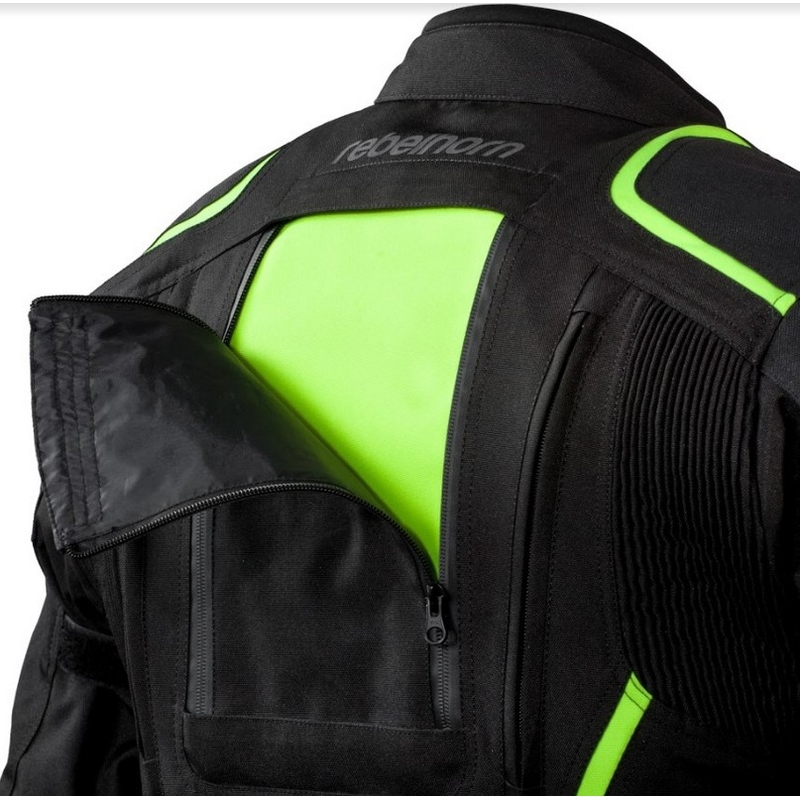 Jachetă moto Rebelhorn Hiker II negru-galben-fluo lichidare