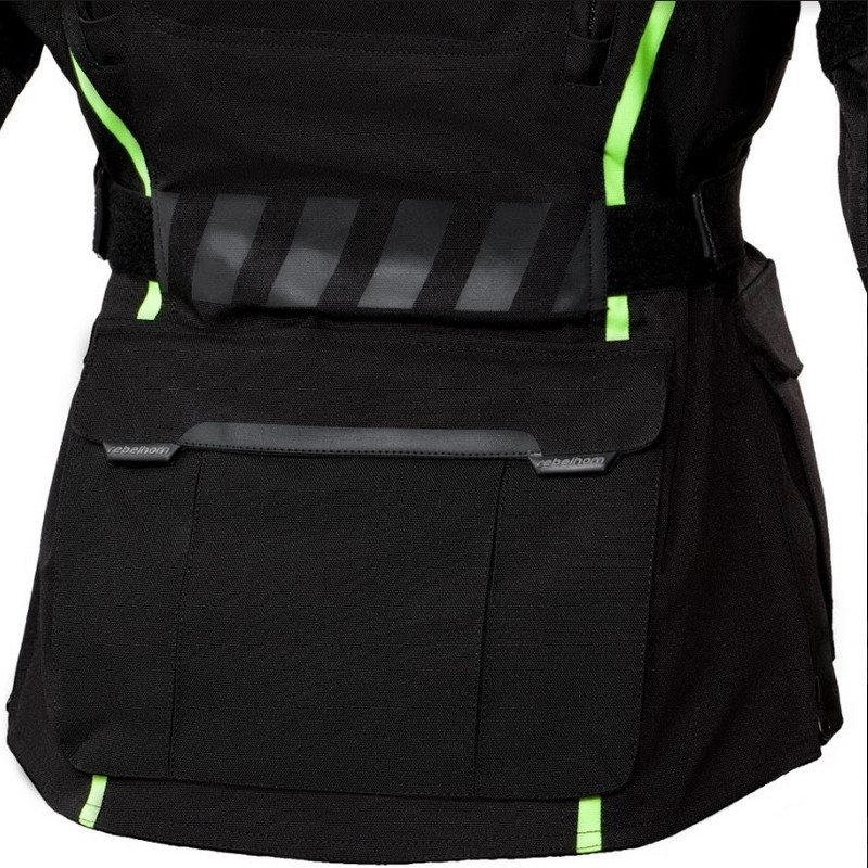 Jacheta moto pentru femei Rebelhorn Hiker II negru-fluo galben lichidare