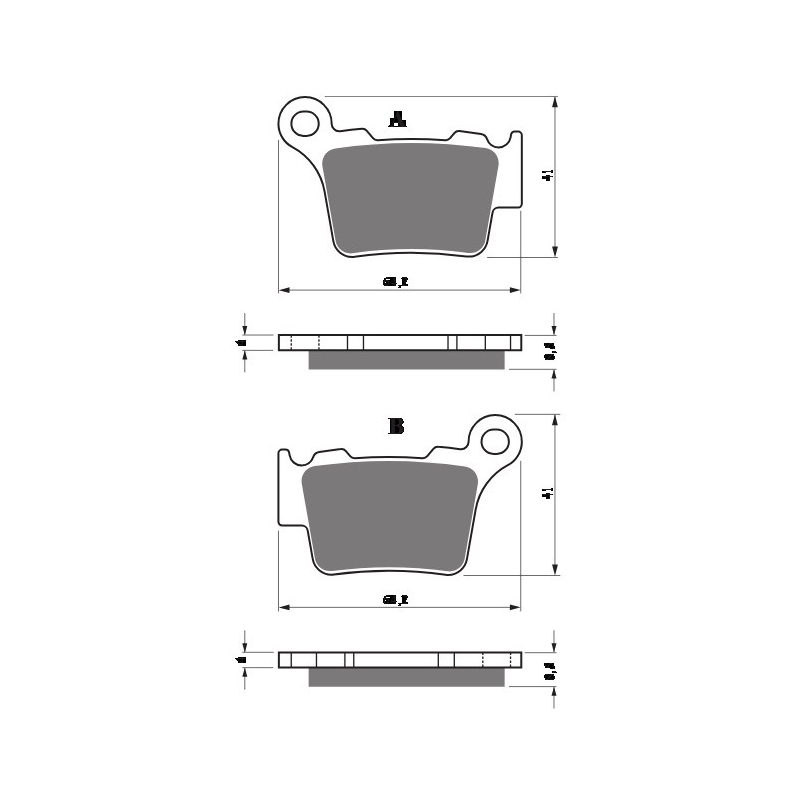 Placute de frana GOLDFREN K5