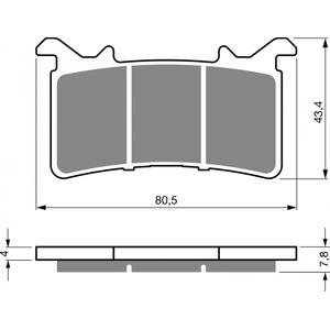 Placute de frana GOLDFREN 415 GP6