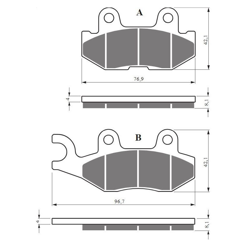 Placute de frana GOLDFREN K5
