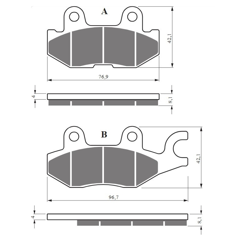 Placute de frana GOLDFREN K5