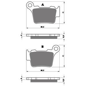 Placute de frana GOLDFREN 416 S33 OFF-ROAD Spate