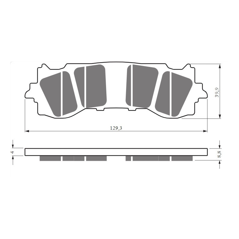 Placute de frana GOLDFREN S33 STREET FRONT