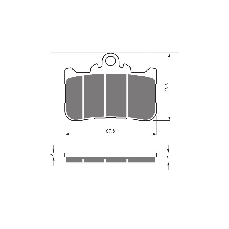 Placute de frana GOLDFREN S33 STREET FRONT